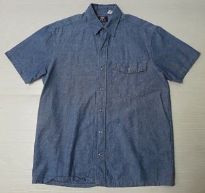 画像2: ガンホーgung hoアメリカ製シャンブレーシャツmワークシャツ オールド ＆レトロ
