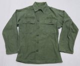 米軍実物armyユーティリティシャツ60'sビンテージ綿ミリタリーシャツ長袖シャツoc107od緑ボックスシャツ