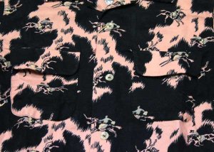 画像2: スタイルアイズSTYLE EYESオープンシャツ黒Xピンク ネルシャツ