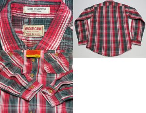 画像3: シュガーケーンSUGARCANEアメリカ製チェックネルシャツ織りヘビーネル