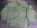 画像2: 米軍実物ARMY古着ユーティリティシャツLビッグサイズ長袖シャツ70'sビンテージOD緑系オールド筒袖リメイク耳付きミリタリーシャツ