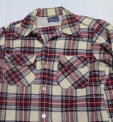 ペンドルトンPENDLETONアメリカ古着アメリカ製ウールシャツ60's-70'sビンテージMロカビリーROCKオープンシャツ ボックスシャツ