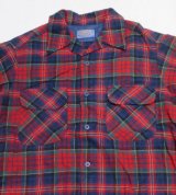 ペンドルトンPENDLETONアメリカ古着アメリカ製ウールシャツ60's-70'sビンテージMロカビリーROCKオープンシャツ ボックスシャツ
