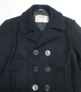 ショットSCHOTTアメリカ古着アメリカ製10ボタン18ピーコートPコート黒ウールジャケット中綿入りミリタリージャケットS程度オールド 