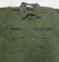 画像3: 米軍実物ARMYアメリカ古着ユーティリティシャツ長袖シャツ80'ビンテージ16Hビッグサイズ緑系ミリタリーシャツ パッチ付ボックスシャツ