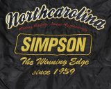 シンプソンSIMPSONアメリカ古着ライダースジャケットXXXXLビッグサイズMA-1フライトジャケット中綿入りナイロンジャケット黒ミリタリー