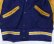 画像3: デロングDELONGアメリカ古着ウールジャケット袖革スタジャンMレタード貼り付け紺系ｘゴールド系紫系アワードジャケット/オールド