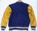 画像4: デロングDELONGアメリカ古着ウールジャケット袖革スタジャンMレタード貼り付け紺系ｘゴールド系紫系アワードジャケット/オールド