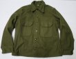 画像1: 米軍実物armyウールシャツmオールド50'sビンテージ緑ユーティリティシャツodオールド＆レトロ