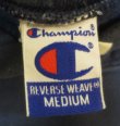 画像5: チャンピオンCHAMPIOアメリカ古着スウェットMビッグサイズ90'sパーカー紺系リバースウィーブ胸刺繍ワンポイント オールド＆レト