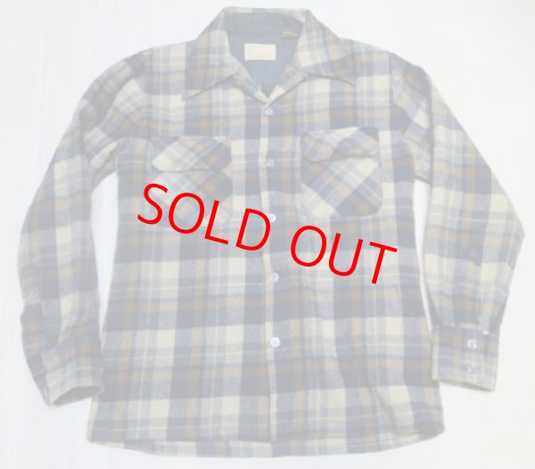 画像2: キングスロードKINGS ROADシアーズSEARSアメリカ古着ウールシャツ70'sビンテージROCKロカビリーSオープンシャツ ボックスシャツ