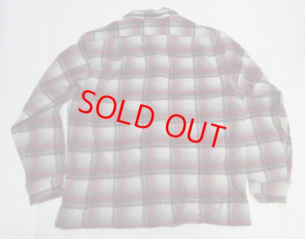 画像4: ペンドルトンPENDLETONアメリカ古着アメリカ製ウールシャツ70's-80'sビンテージLシャドーチェックROCKオープンシャツ ボックスシャツ