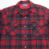 画像: ペンドルトンPENDLETONアメリカ古着アメリカ製ウールシャツ70's-80'sビンテージMロカビリーROCKオープンシャツ ボックスシャツ