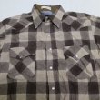画像1: ペンドルトンPENDLETONアメリカ古着アメリカ製ウールシャツ70's-80'sビンテージMウエスタンシャツROCK茶系Xベージュ系チェックシャツ