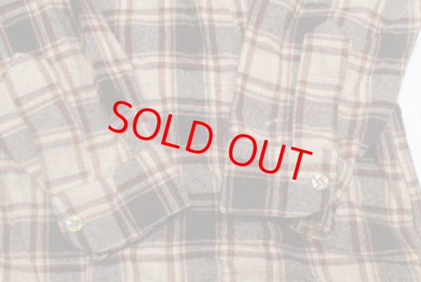 画像3: ペンドルトンPENDLETONアメリカ古着アメリカ製ウールシャツ70's-80'sビンテージLロカビリーROCKオープンシャツ ボックスシャツ