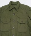画像1: 米軍実物ARMY古着ウールシャツMユーティリティシャツ長袖シャツ50'sビンテージOD緑系ミリタリーシャツ ボックスシャツ オールド