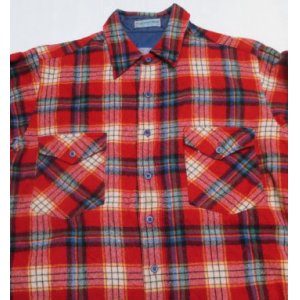 画像: ペンドルトンPENDLETONアメリカ古着アメリカ製ウールシャツ70's-80'sビンテージLビッグサイズ赤系X緑系他チェックシャツ別注オールド