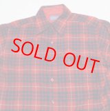 画像: ペンドルトンPENDLETONアメリカ古着アメリカ製ウールシャツ80'sビンテージ紺系X赤系チェックシャツ長袖シャツLオールド＆レトロ