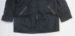 画像2: ホロウェイHOLLOWAY古着アメリカ製スタジャンMアワードジャケット黒パーカー付きウールジャケット無地コート オールド 