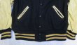 画像2: スクーカムSKOOKUMアメリカ古着アメリカ製アワードジャケット40袖革スタジャン黒xクリーム系ウールジャケット オールド