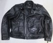 画像1: ウィルソンズWILSONS LEATHERアメリカ古着ダブル革ジャン黒ライダースジャケットXLビッグサイズ中綿入りレザージャケット オールド 