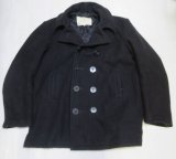 画像: ピーコートUNKNOWNアメリカ古着アメリカ製ウールジャケットPコート黒ミリタリージャケット44ビッグサイズ中綿入りオールド 