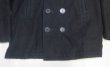 画像2: ピーコートUNKNOWNアメリカ古着アメリカ製ウールジャケットPコート黒ミリタリージャケット44ビッグサイズ中綿入りオールド 