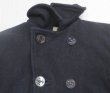 画像4: ピーコートUNKNOWNアメリカ古着アメリカ製ウールジャケットPコート黒ミリタリージャケット44ビッグサイズ中綿入りオールド 