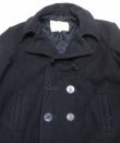 画像3: ピーコートUNKNOWNアメリカ古着アメリカ製ウールジャケットPコート黒ミリタリージャケット44ビッグサイズ中綿入りオールド 
