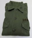 画像6: 米軍実物ARMYアメリカ古着ユーティリティシャツ70'Sビンテージ筒袖リメイク長袖ボックスシャツ綿100パッチ付き緑系ミリタリーシャツ