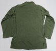 画像4: 米軍実物ARMYアメリカ古着ユーティリティシャツ70'Sビンテージ筒袖リメイク長袖ボックスシャツ綿100パッチ付き緑系ミリタリーシャツ