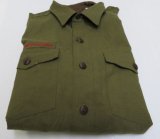 画像: ボーイスカウトアメリカBSAアメリカ古着アメリカ製ウールシャツ混16ビッグサイズ長袖シャツ70'sビンテージ緑系パッチ付きオールド