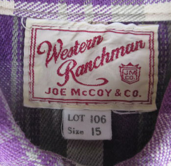 画像4: リアルマッコイズREAL McCOY'SジョーマッコイJOE McCOY古着チェックシャツ15ウエスタンシャツ紫系X白系他オールド＆レト