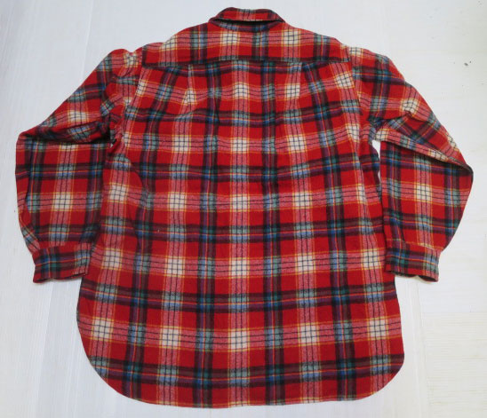 画像4: ペンドルトンPENDLETONアメリカ古着アメリカ製ウールシャツ70's-80'sビンテージLビッグサイズ赤系X緑系他チェックシャツ別注オールド