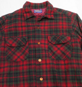 画像1: ペンドルトンPENDLETONアメリカ古着アメリカ製ウールシャツ60'sビンテージMロカビリーROCKオープンシャツ ボックスシャツ オンブレ