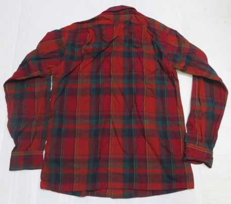 画像4: ペンドルトンPENDLETONアメリカ古着アメリカ製ウールシャツ60's-70'sビンテージSシャドーチェックROCKオープンシャツ ボックスシャツ