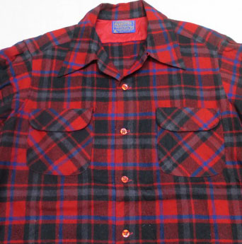 画像1: ペンドルトンPENDLETONアメリカ古着アメリカ製ウールシャツ70's-80'sビンテージMロカビリーROCKオープンシャツ ボックスシャツ