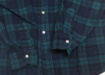 画像3: ペンドルトンPENDLETONアメリカ古着アメリカ製ウールシャツ80'sビンテージ緑系X紺系チェックシャツ長袖シャツLオールド＆レトロ