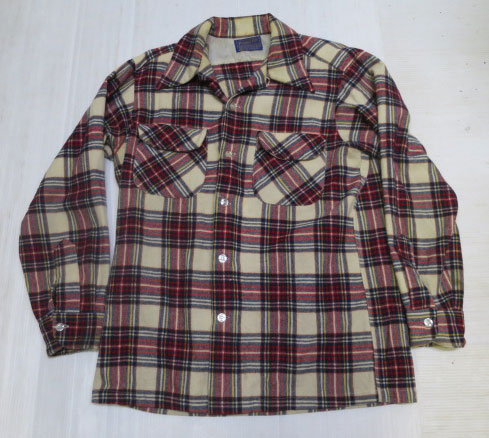 画像2: ペンドルトンPENDLETONアメリカ古着アメリカ製ウールシャツ60's-70'sビンテージMロカビリーROCKオープンシャツ ボックスシャツ