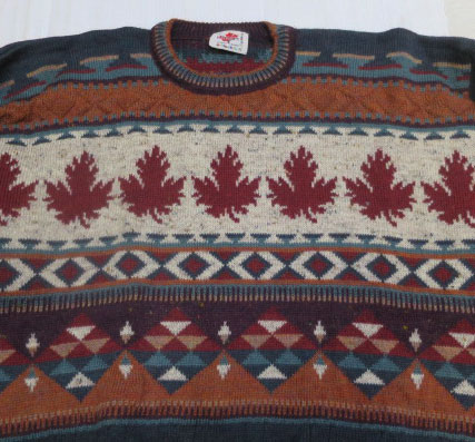 画像1: カナタKANATAアメリカ古着イギリス製ウールセーター編み込みマルチカラーM英国UKオールド＆レトロ