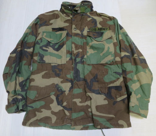 米軍実物ARMYアメリカ古着フィールドジャケット迷彩M-65ウッドランド