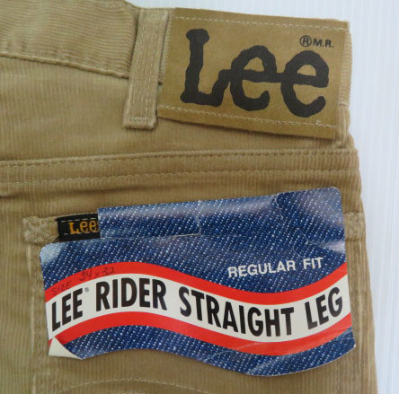 リーLEEフラッシャータグ付きデットストック未使用コーデュロイパンツ